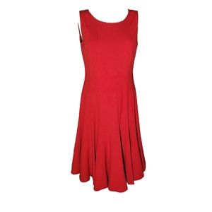 Sz 4 Calvin Klein Sleeveless Pleated A-Line Dress Flowy Fit and Flare